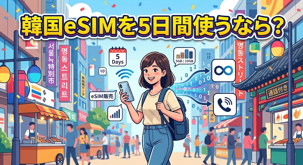 eSIM韓国5日間