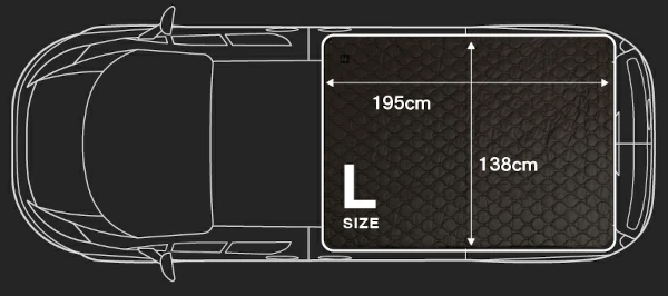 魔法瓶ブランケットは一般的なミニバンにぴったりのサイズ