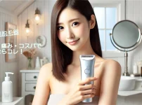 家庭用脱毛を手にする女性