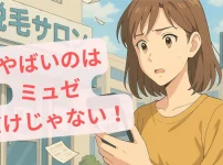 ミュゼプラチナムで困っている女性